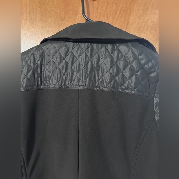 Michael Michael Kors Black Moto-Inspired Softshell Jacket tagged Large - Picture 4 of 7